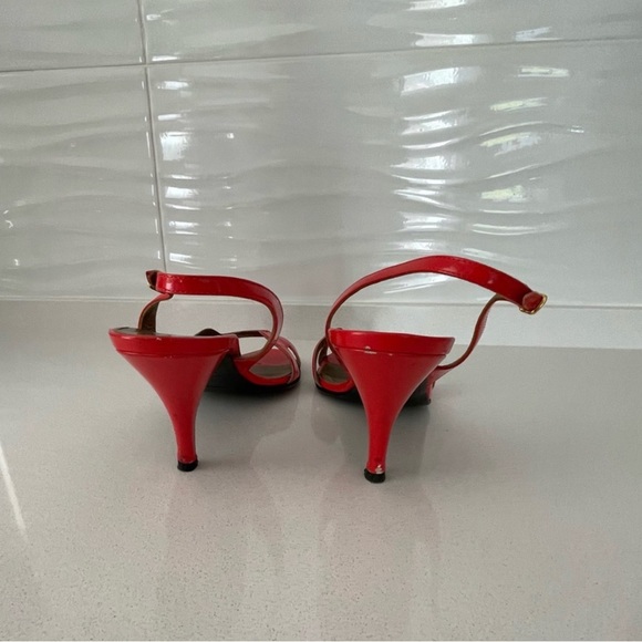 Authentic Hermes Red Sandals Heels - Picture 12 of 12